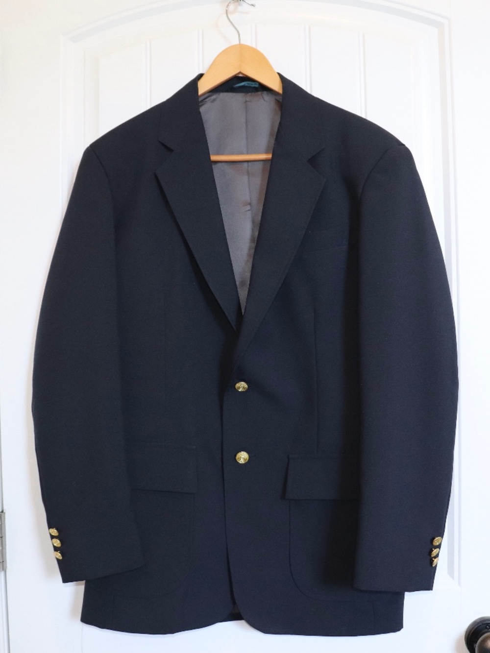 Executive Apparel Men UltraLux Polyester Blazer Navy Blue College Uniform Sz38L